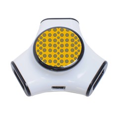 Sensational Stars On Incredible Yellow 3-port Usb Hub by pepitasart