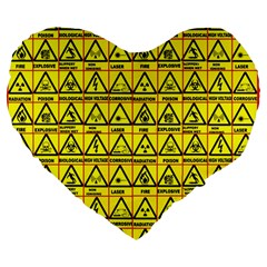 Emergency Large 19  Premium Flano Heart Shape Cushions by ArtworkByPatrick