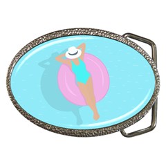 Lady In The Pool Belt Buckles by Valentinaart
