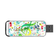 Circle Music Pattern Portable Usb Flash (two Sides) by HermanTelo