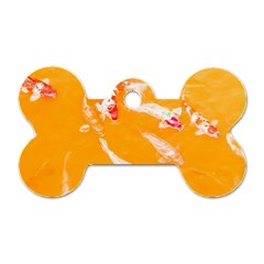 Koi Carp Scape Dog Tag Bone (two Sides) by essentialimage