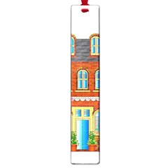 City Buildings Brick Architecture Large Book Marks by Simbadda