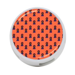 Nerdy 60s  Girl Pattern Orange 4-port Usb Hub (one Side) by snowwhitegirl