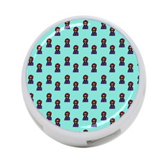 Nerdy 60s  Girl Pattern Aqua 4-port Usb Hub (one Side) by snowwhitegirl
