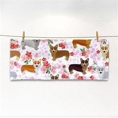 Corgis Corgi Pattern Hand Towel by Sudhe