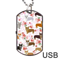 Corgis Corgi Pattern Dog Tag Usb Flash (one Side) by Sudhe