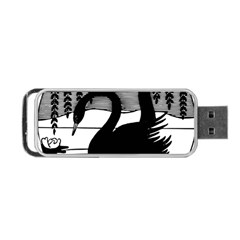 Vintage Swan Bird Nature Water Portable Usb Flash (two Sides) by Sudhe