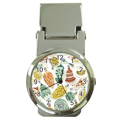 Surface Pattern  Vintage Christmas Ornaments Money Clip Watches by Sudhe
