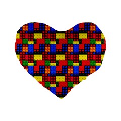 Colorful 59 Standard 16  Premium Heart Shape Cushions by ArtworkByPatrick