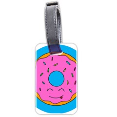 Donut Doughnut Dessert Clip Art Luggage Tag (two Sides) by Simbadda