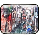 Venice Water Laguna Italy Double Sided Fleece Blanket (Mini)  35 x27  Blanket Back