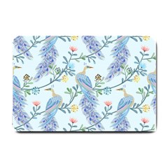 Beautiful Peacock Seamless Pattern Small Doormat  by Vaneshart