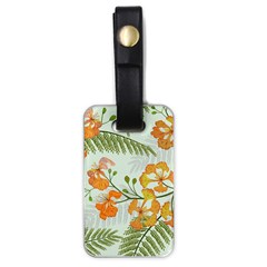 Peacock Flower Seamless Pattern Luggage Tag (one Side) by Vaneshart