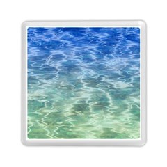 Water Blue Transparent Crystal Memory Card Reader (square) by HermanTelo