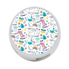 Colorful Doodle Animals Words Pattern 4-port Usb Hub (two Sides) by Vaneshart