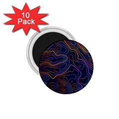 Topographic Colorful Contour Illustration Background 1 75  Magnets (10 Pack)  by Vaneshart