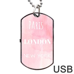 Paris Dog Tag Usb Flash (one Side) by Lullaby