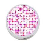 Background Square Pattern Colorful 4-Port USB Hub (Two Sides) Front