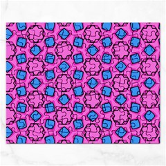 Pattern Pink Stars Texture Seamless Rectangular Jigsaw Puzzl by Simbadda