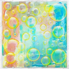 Bubbles Blue Floating Air Canvas 12  X 12  by Simbadda
