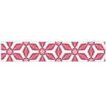 White Background Red Flowers Texture Large Flano Scarf  Back