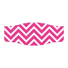 Chevrons Zigzag Pattern Design Pink White Stretchable Headband by Wegoenart