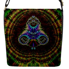 Artwork Fractal Digital Art Flap Closure Messenger Bag (s) by Wegoenart