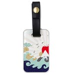 Mountain Sun Japanese Illustration Luggage Tag (one side) Front