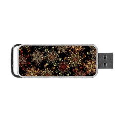 Patterns Abstract Flowers Portable Usb Flash (two Sides) by Vaneshart