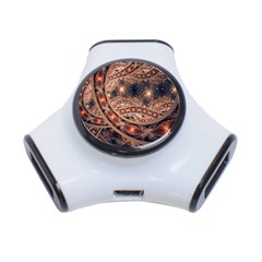 Fractal Patterns Abstract Dark 3-port Usb Hub by Vaneshart