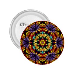 Geometric Pattern Kaleidoscope Art Mirror Image Mosaic 2 25  Buttons by Vaneshart