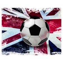 Soccer Ball With Great Britain Flag Double Sided Flano Blanket (medium)  by Vaneshart
