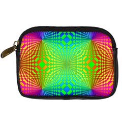 Pattern Colorful Abstract Digital Camera Leather Case by Vaneshart