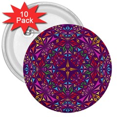 Kaleidoscope  3  Buttons (10 Pack)  by Sobalvarro