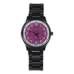 Kaleidoscope  Stainless Steel Round Watch by Sobalvarro