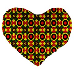 Abstract 44 1 Large 19  Premium Heart Shape Cushions by ArtworkByPatrick