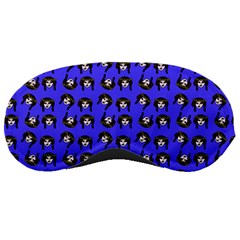 Retro Girl Daisy Chain Pattern Blue Sleeping Mask by snowwhitegirl