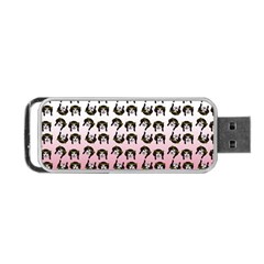 Retro Girl Daisy Chain Pattern Portable Usb Flash (two Sides) by snowwhitegirl