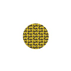 Retro Girl Daisy Chain Pattern Yellow 1  Mini Buttons by snowwhitegirl