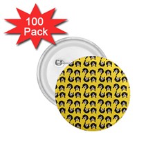 Retro Girl Daisy Chain Pattern Yellow 1 75  Buttons (100 Pack)  by snowwhitegirl