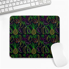 Neon Fruit Seamless Pattern Large Mousepads by Vaneshart