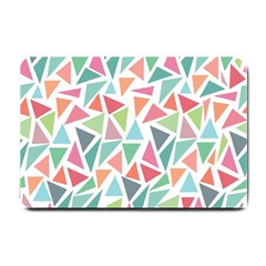 Colorful Triangle Vector Pattern Small Doormat  by Vaneshart