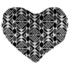Graphic Design Decoration Abstract Seamless Pattern Large 19  Premium Flano Heart Shape Cushions by Vaneshart