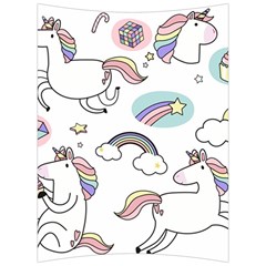 Cute Unicorns With Magical Elements Vector Back Support Cushion by Sobalvarro
