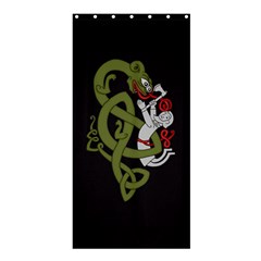 Pepe The Frog Rare Celtic Viking Norse Dragon Pattern Deus Vult Medieval Wojak Crusader Shower Curtain 36  X 72  (stall)  by snek