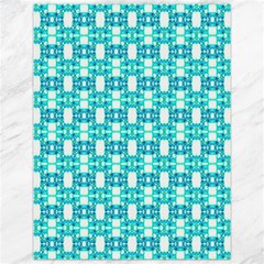 Teal White  Abstract Pattern Canvas 12  X 16  by BrightVibesDesign