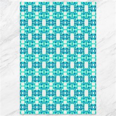 Teal White  Abstract Pattern Canvas 12  X 18  by BrightVibesDesign