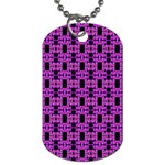 Pink Black Abstract Pattern Dog Tag (One Side) Front
