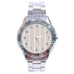 Pattern Line Background Wallpaper Stainless Steel Analogue Watch by Mariart
