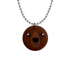 Cute Bear 1  Button Necklace by trulycreative